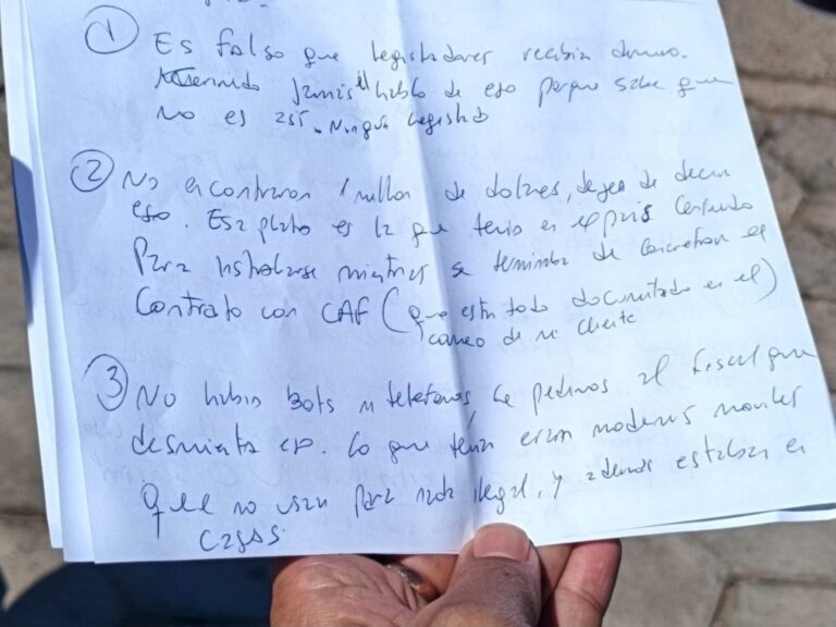 Cerimedo dictó una carta para desmentir acusaciones: "Nunca quiso irse del país"