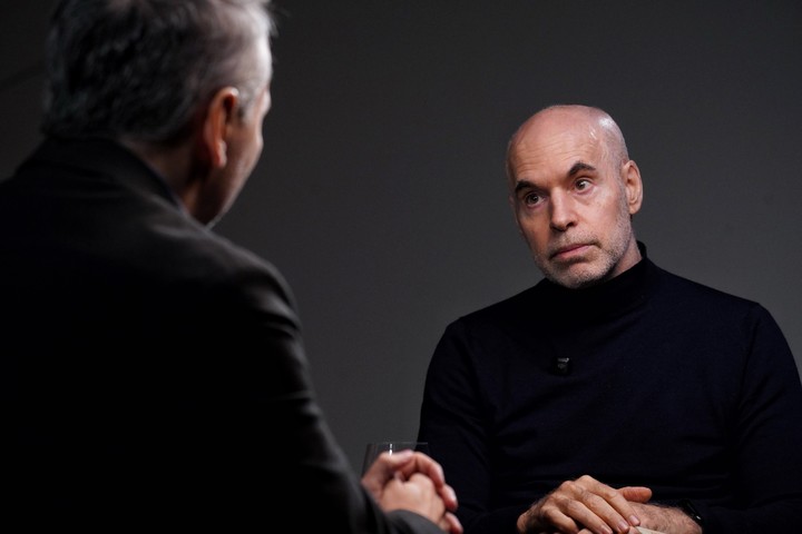 Horacio Rodríguez Larreta, en la entrevista con Clarín. Foto: Ariel Grinberg.