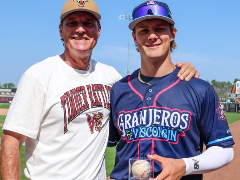 Insólita historia en el béisbol: pegó su primer jonrón como profesional y la pelota cayó en las manos de su padre