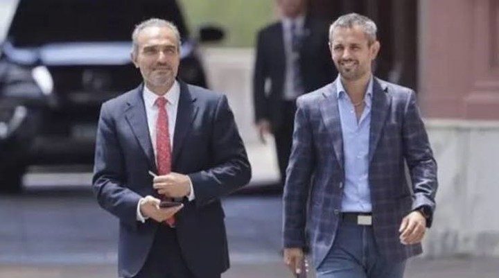 Los primos Lule y Martín Menem, armadores nacionales de Karina Milei. Sin candidato libertario en Marcos Juárez.