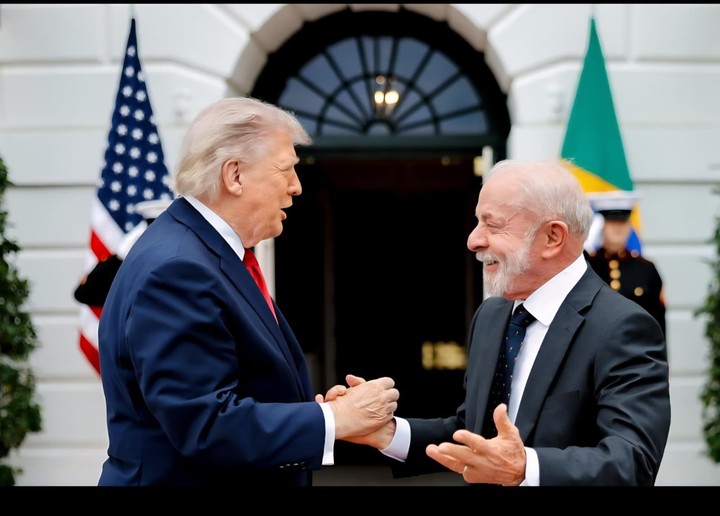 El encuentro entre los presidentes Donald Trump y Lula da Silva en la Casa Blanca, en mayo último. efe