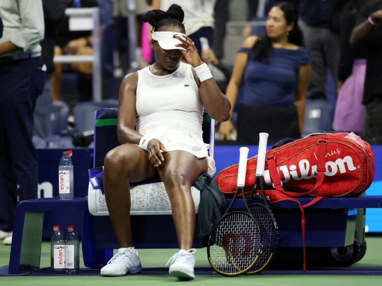 Venus Williams, otra figura desplomada: sumó su 15° derrota seguida en el partido que más tarde empezó en la historia del US Open